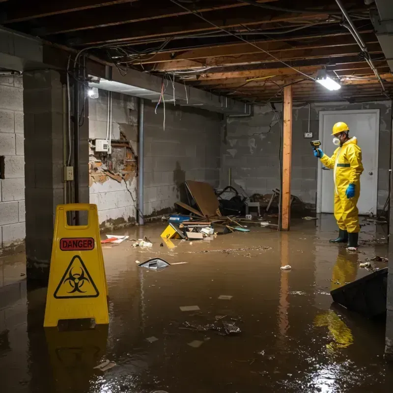 Flooded Basement Electrical Hazard in Spring City, UT Property